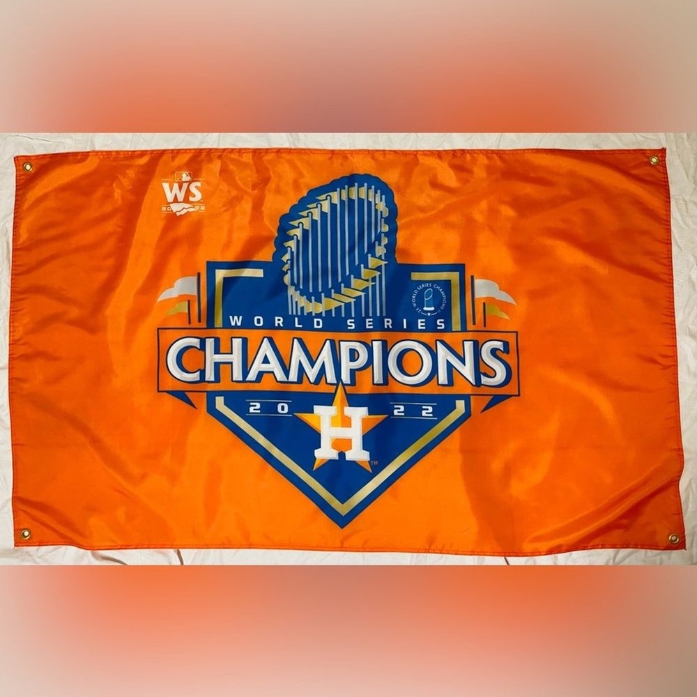 Houston Astros Flag 3'x5' Orange 2022 World Series Champions Banner Decor Banner